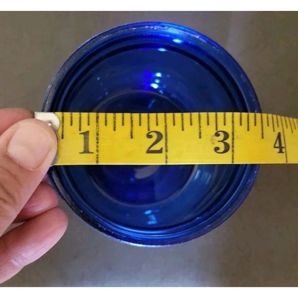 Cobalt Blue Glass Jars - No Lids - 4